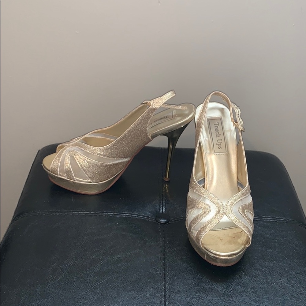 Gold formal heels